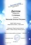 ДИПЛОМ Победителя 1 степени в номинации:Педагогические проекты Работа:"Живые павшим обязаны вечно"